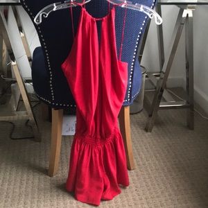 Single Los Angeles red halter romper